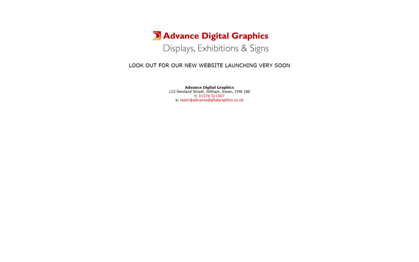 Advance Digital Graphics Ltd Website
