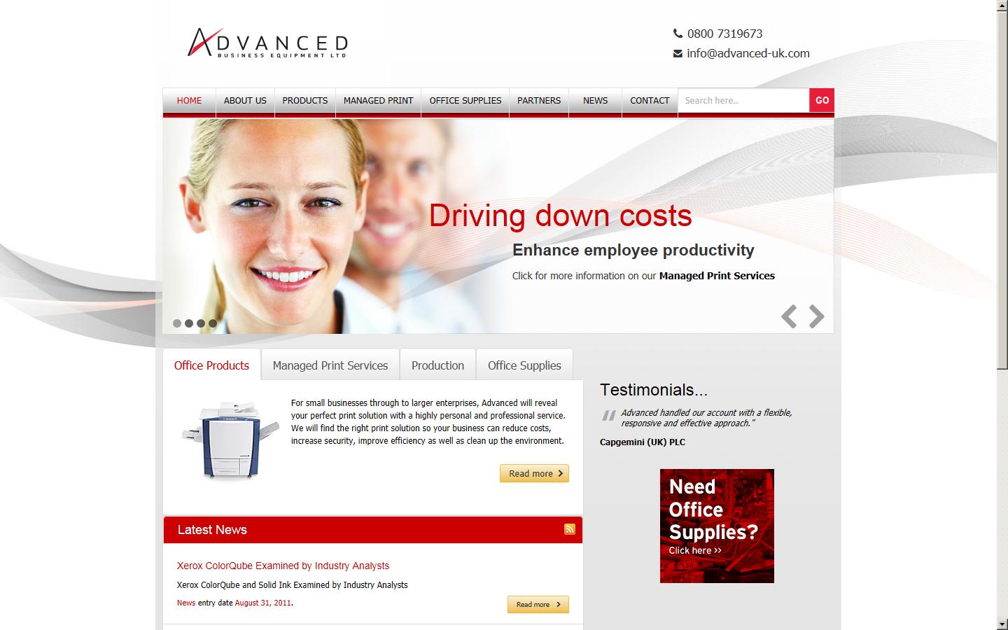 Advanced Business Equipment Ltd Website