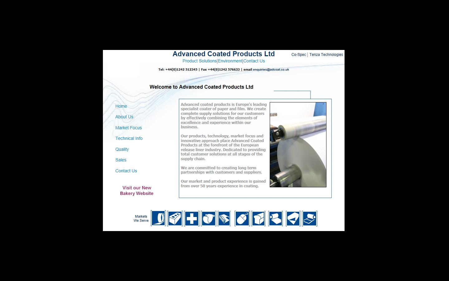 Advanced Coated Products Ltd Website
