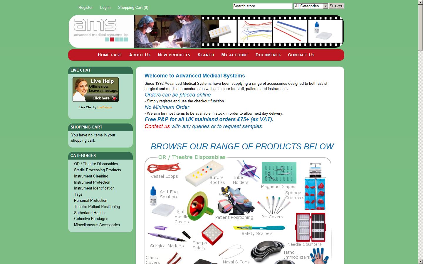 ADVANCED MEDICAL SYSTEMS LTD. Website