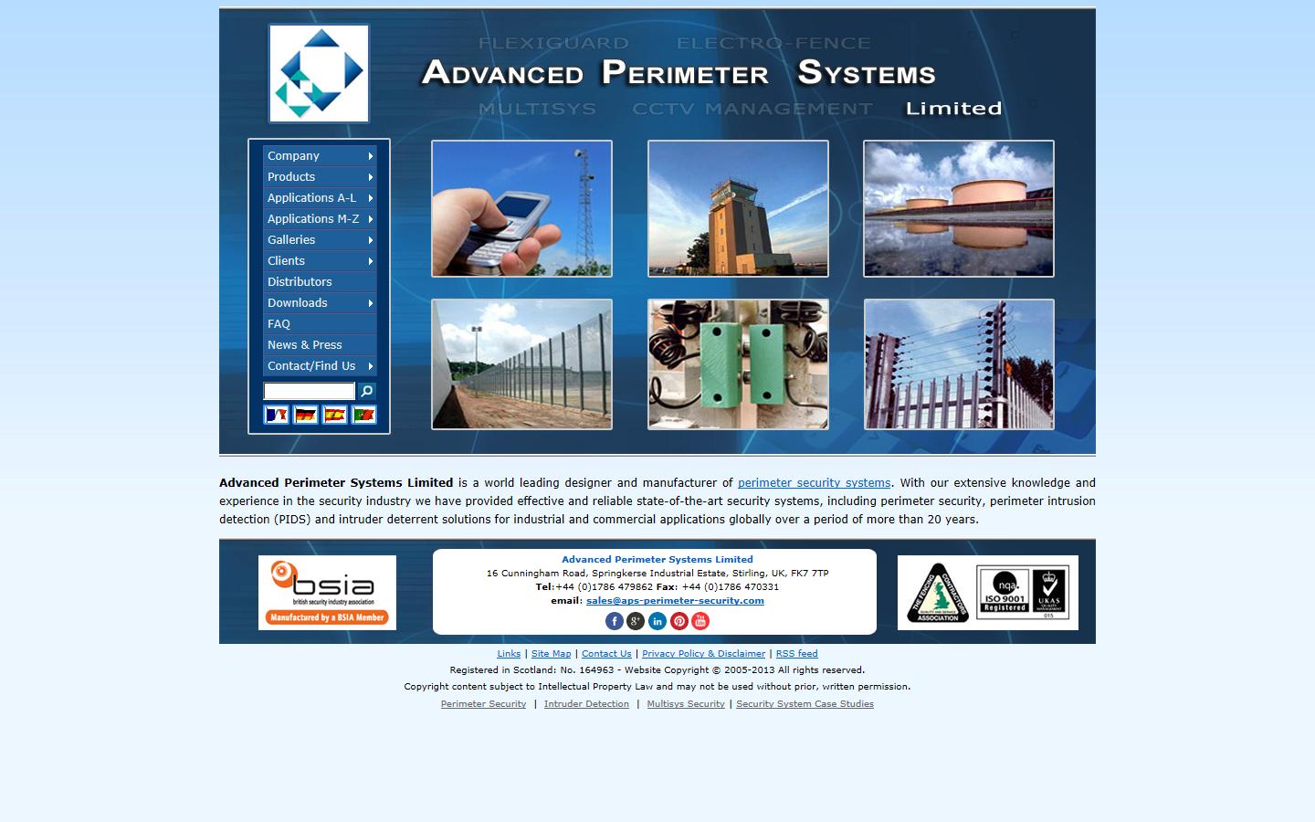 Advanced Perimeter Systems Ltd Website