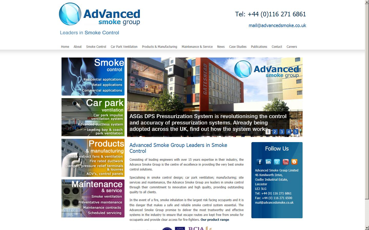 Advanced Smoke Group Ltd Website