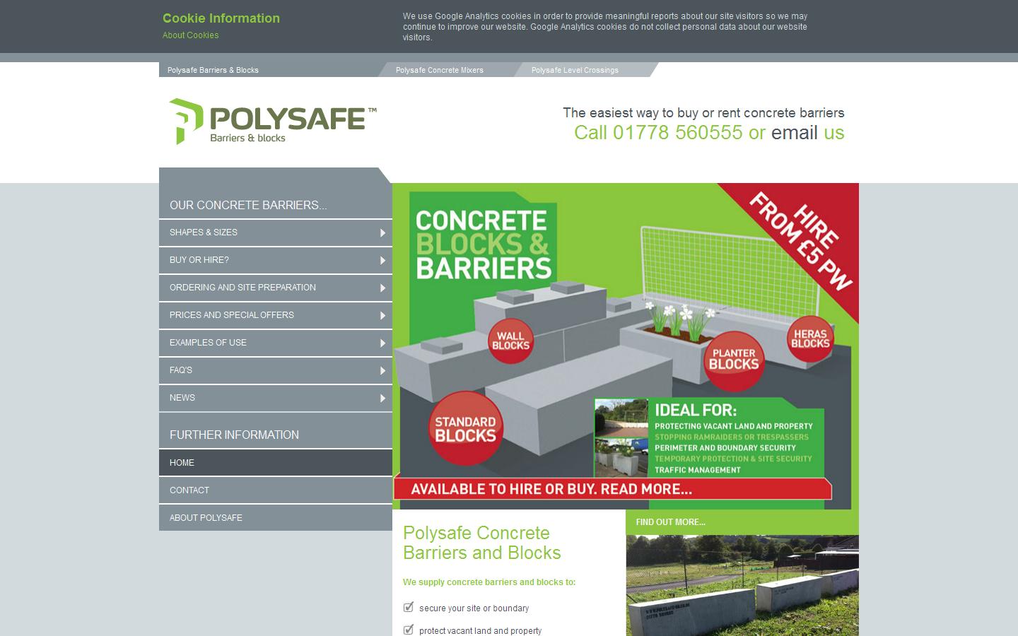 Polysafe Barriers & Blocks Ltd Website
