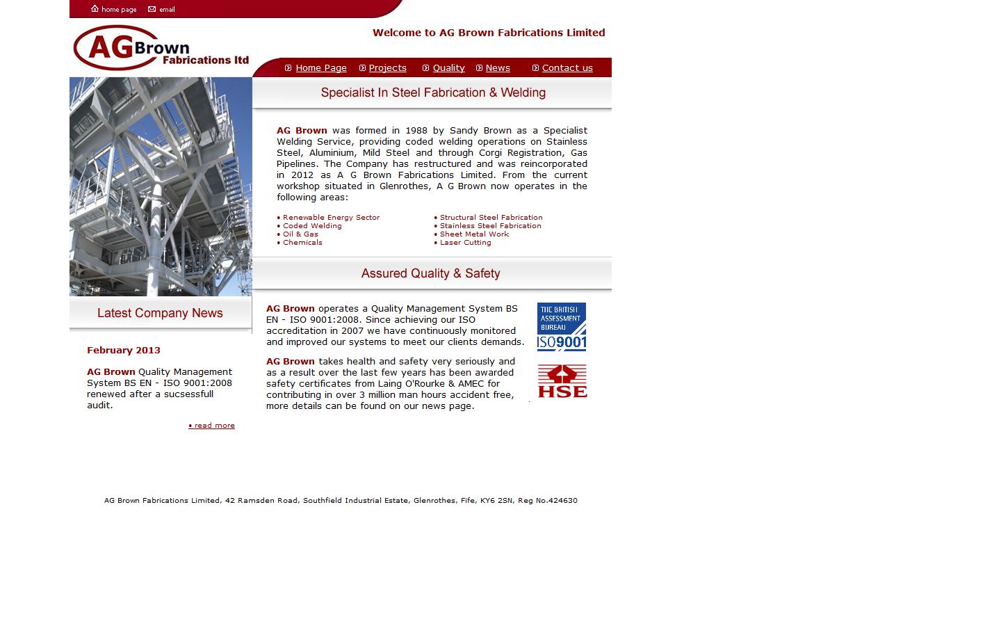 A G Brown Ltd Website