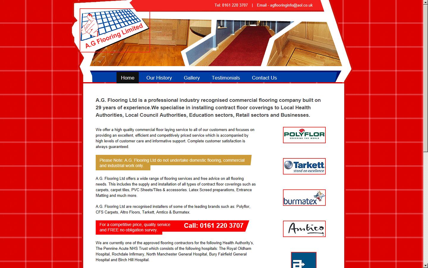 A G Flooring Ltd Website
