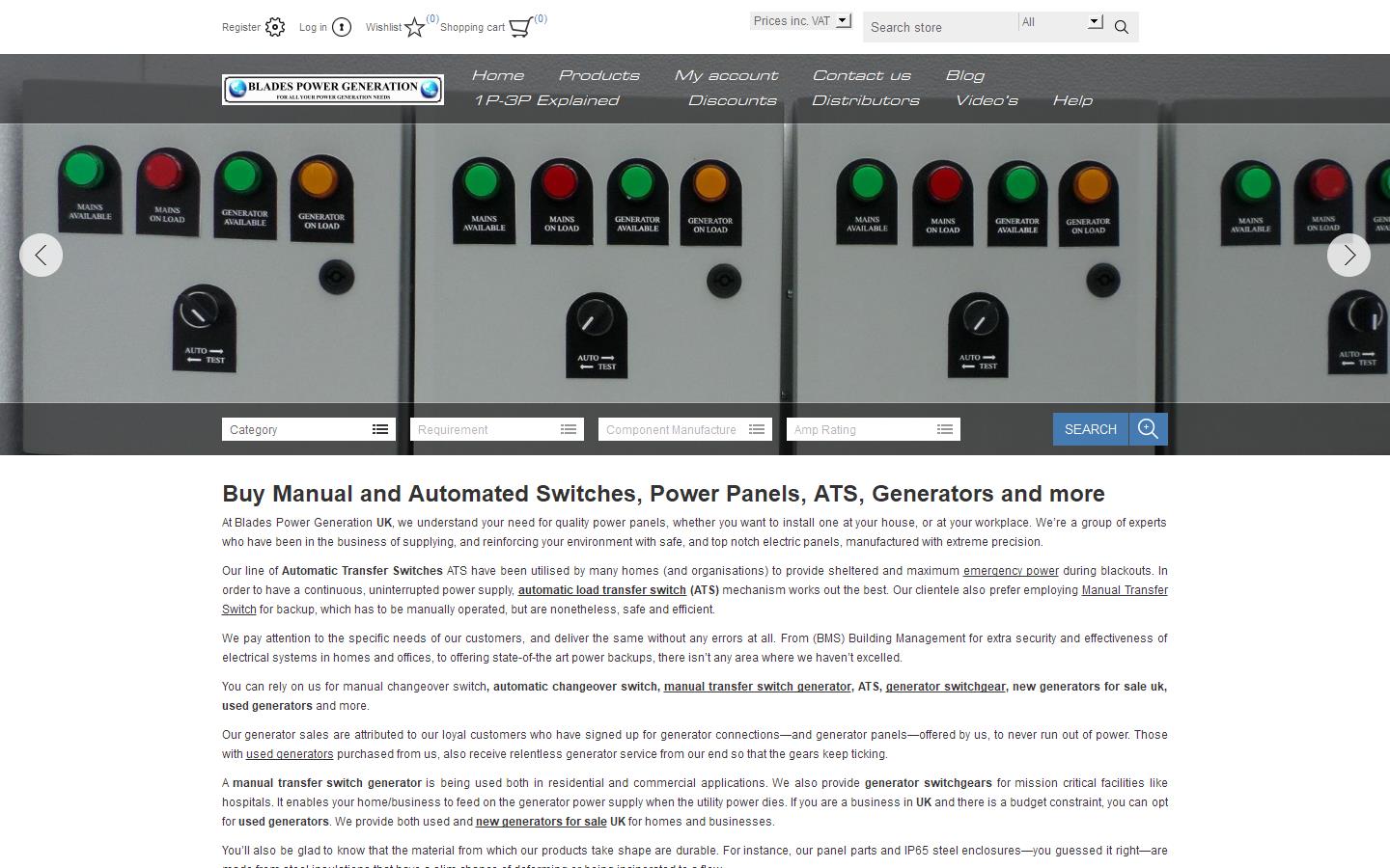 Blades Power Generation Website