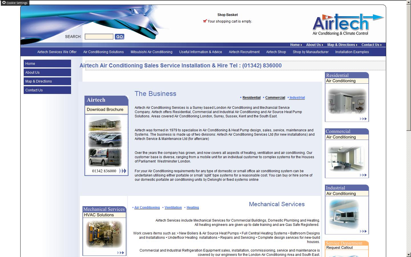 Airtech Air Conditioning Services Ltd Website