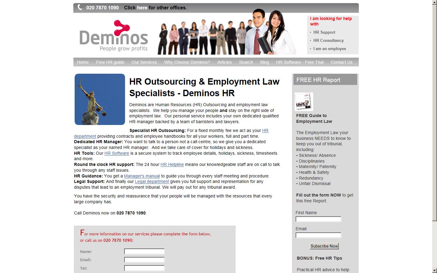 Deminos HR  Website
