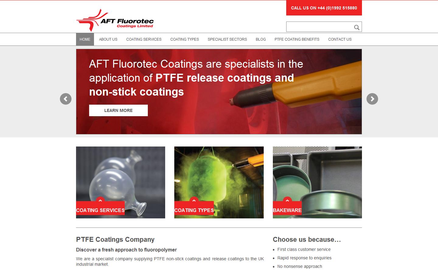 AFT Fluorotec Coatings Website