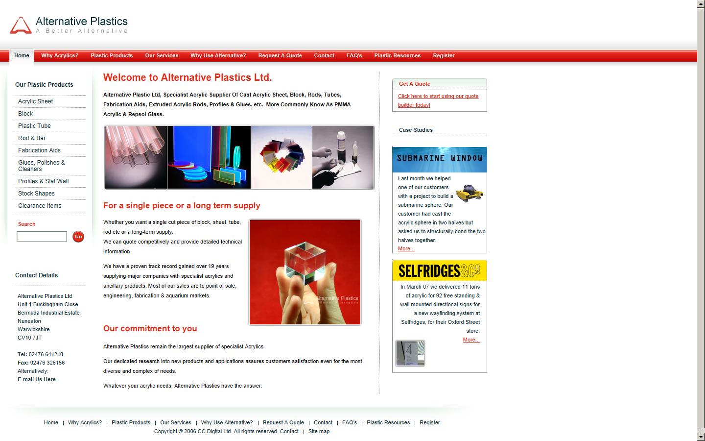 Alternative Plastics Ltd Website