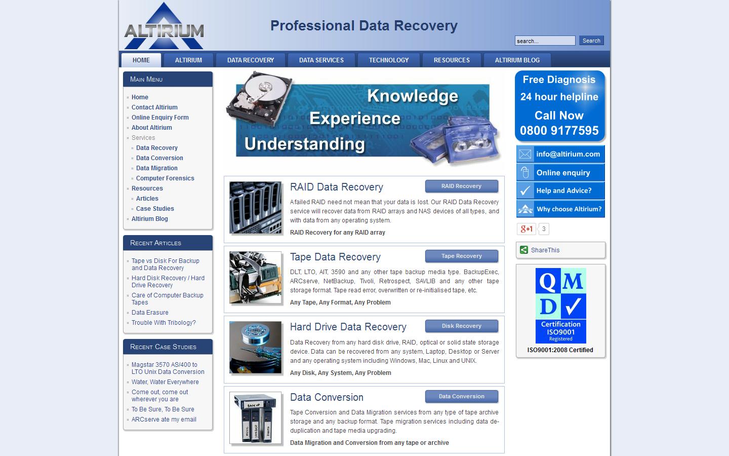 Altirium Ltd Website