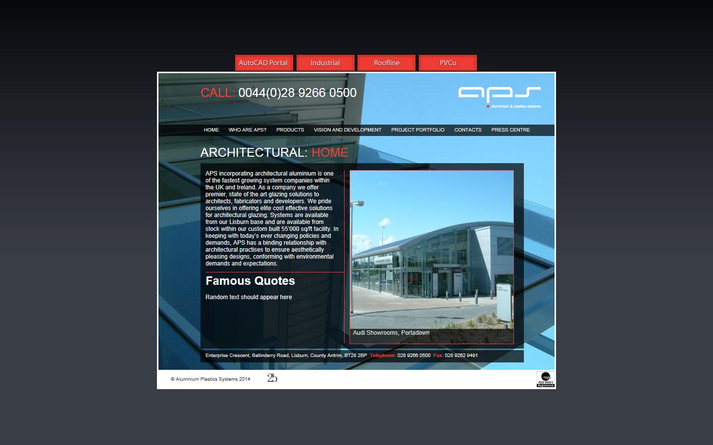 Aluminium and Plastics Systems Ltd - Lisburn Website