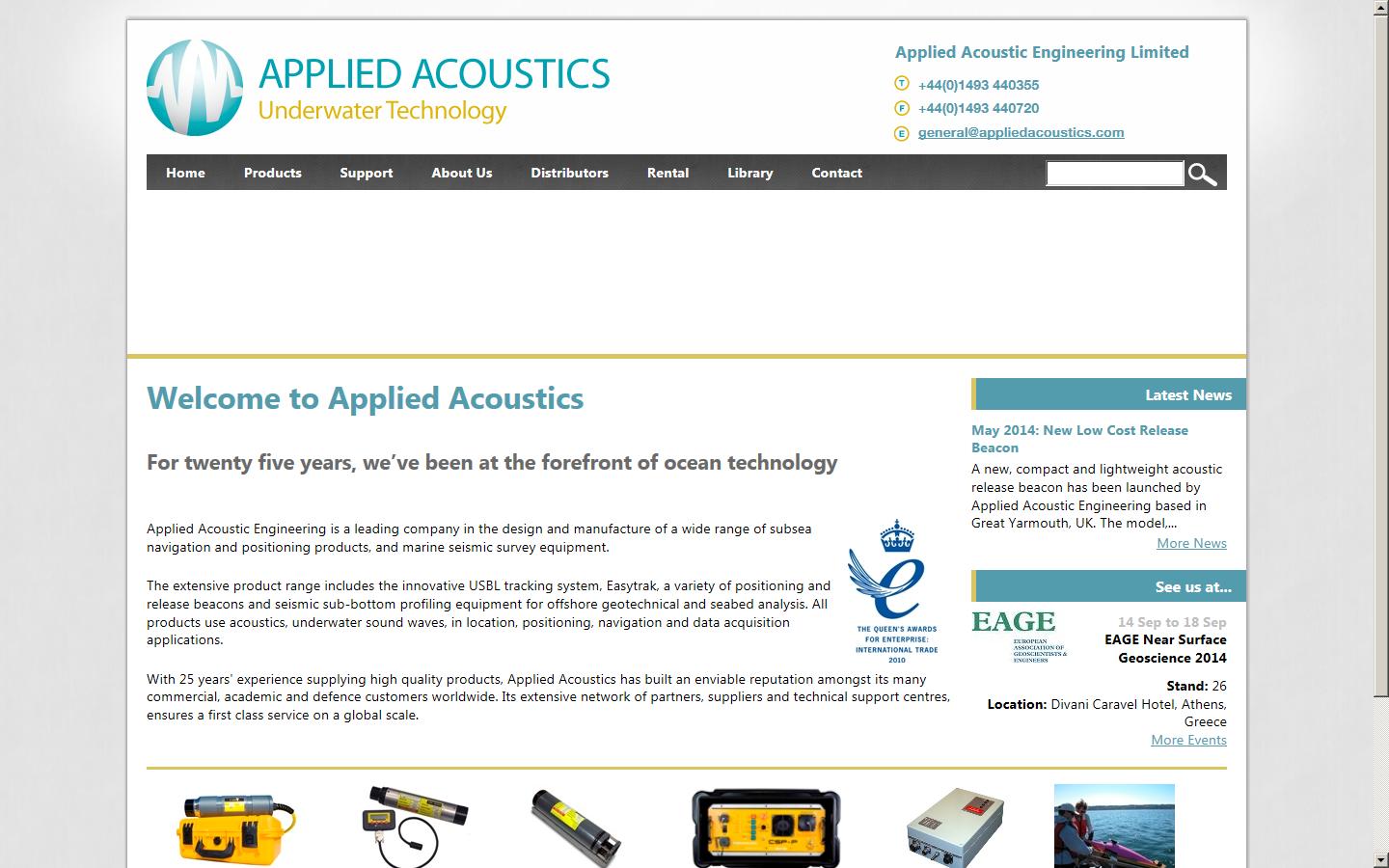 Applied Acoustic Engineering Ltd Website