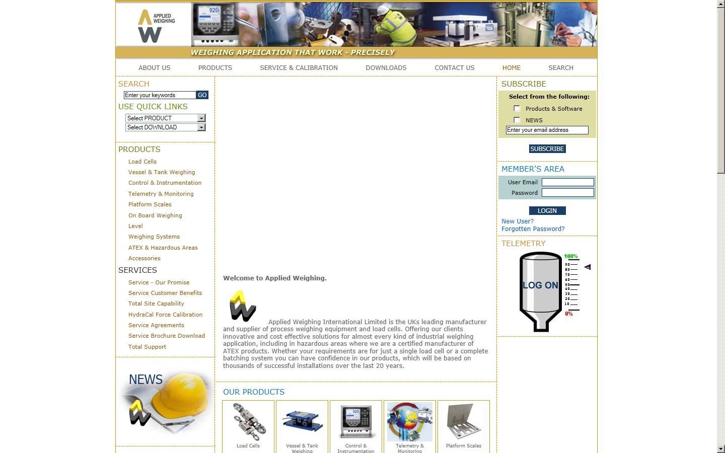Applied Weighing International Ltd Website