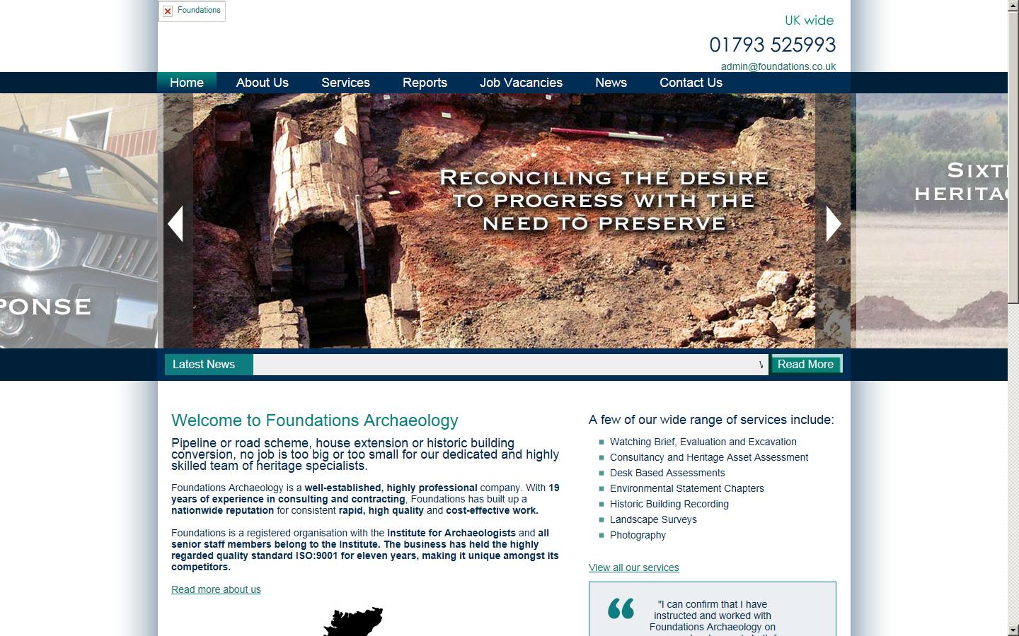 Archaeology foundations Website