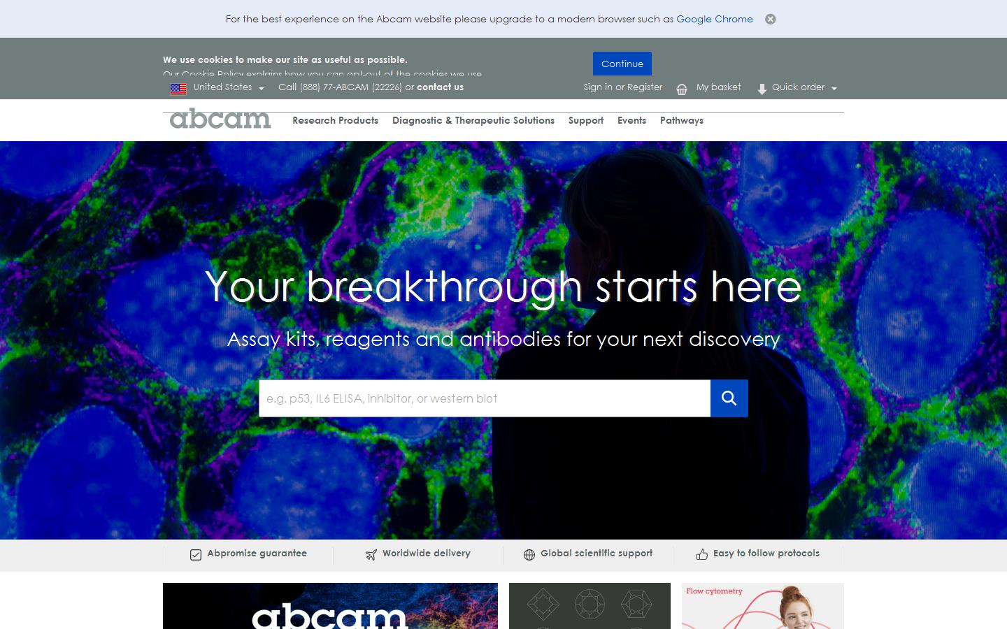 Abcam Ltd Website