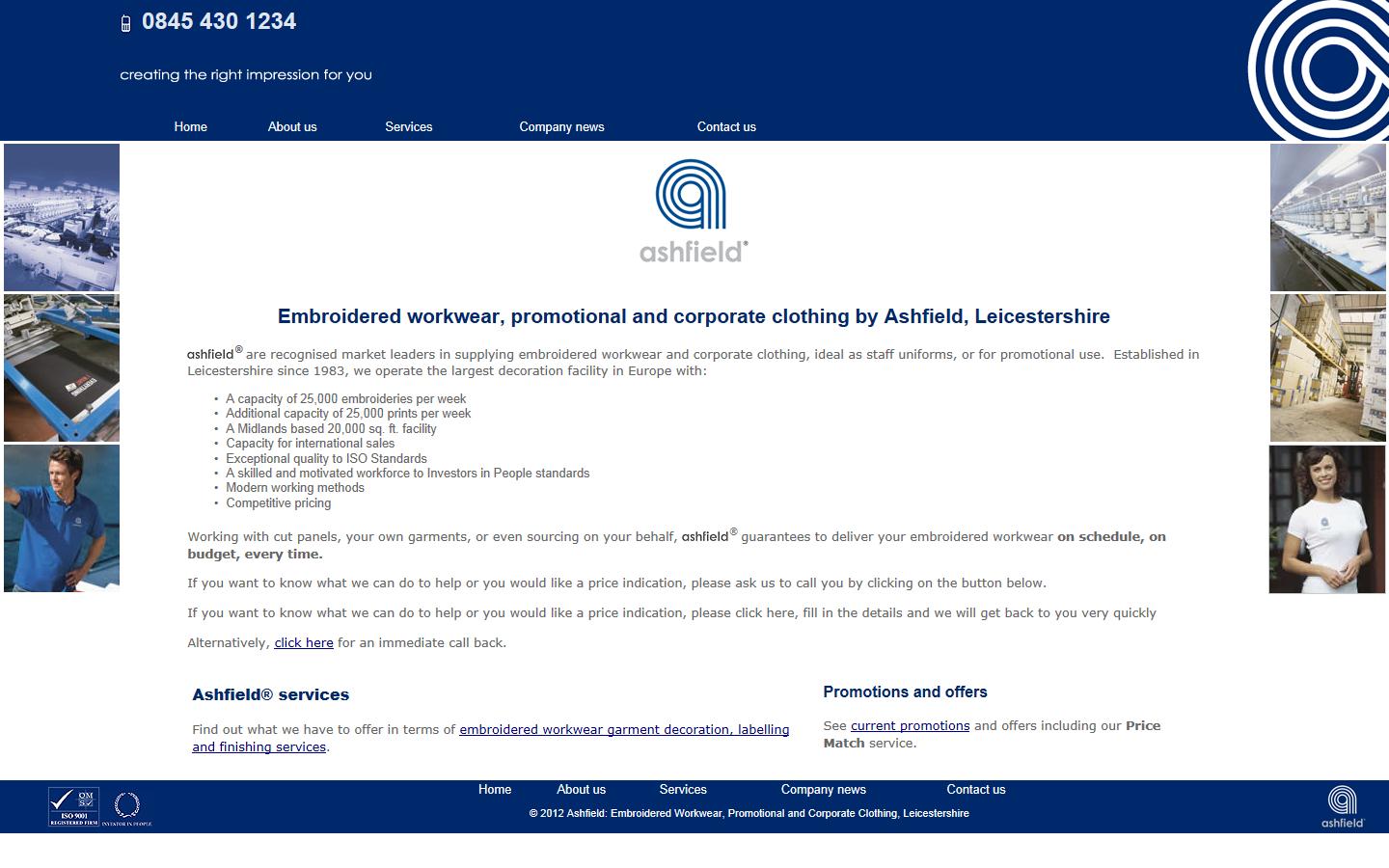 Ashfield (UK) Ltd Website
