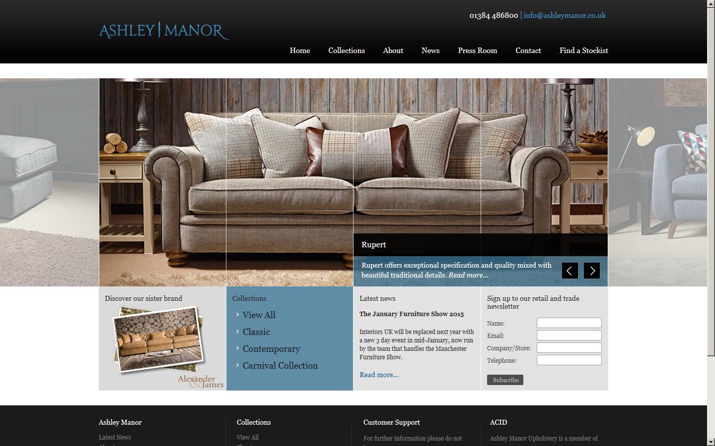 Ashley Manor Upholstery Ltd Website