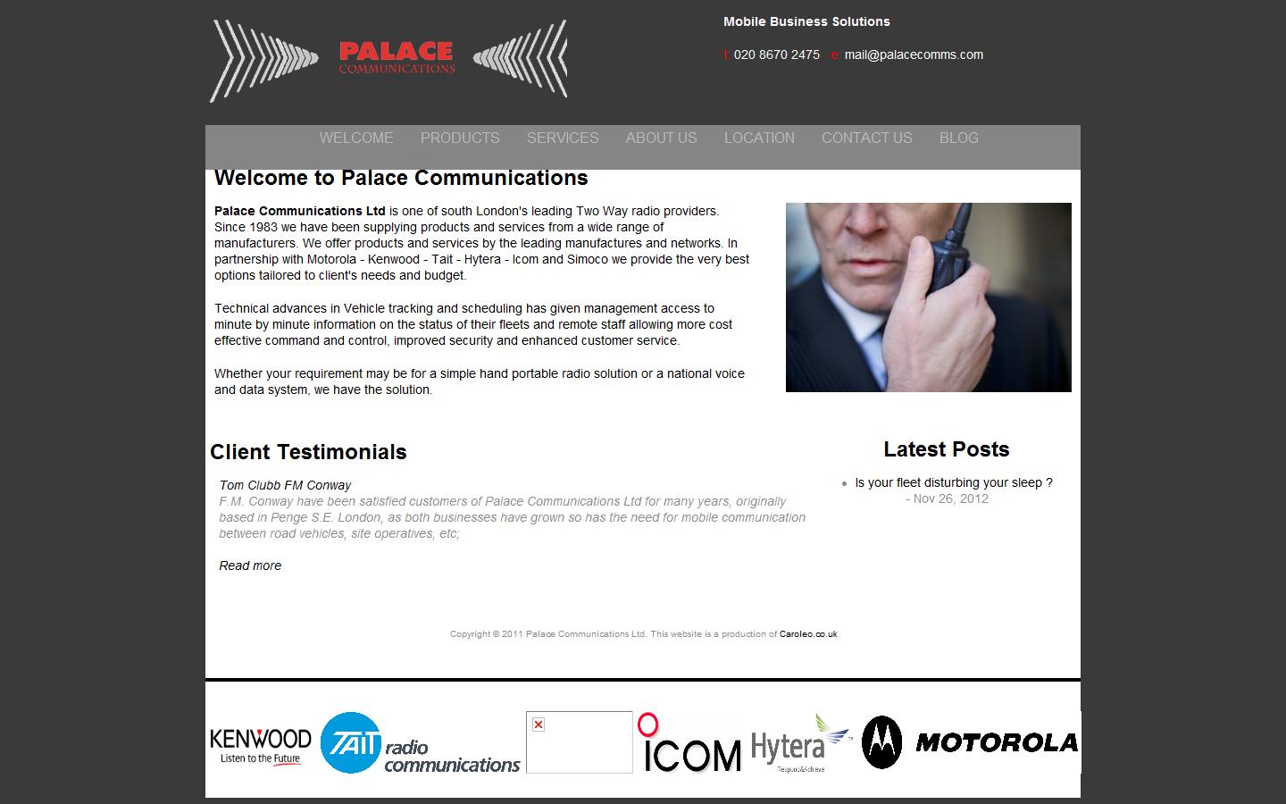 Palace Communications Ltd Website