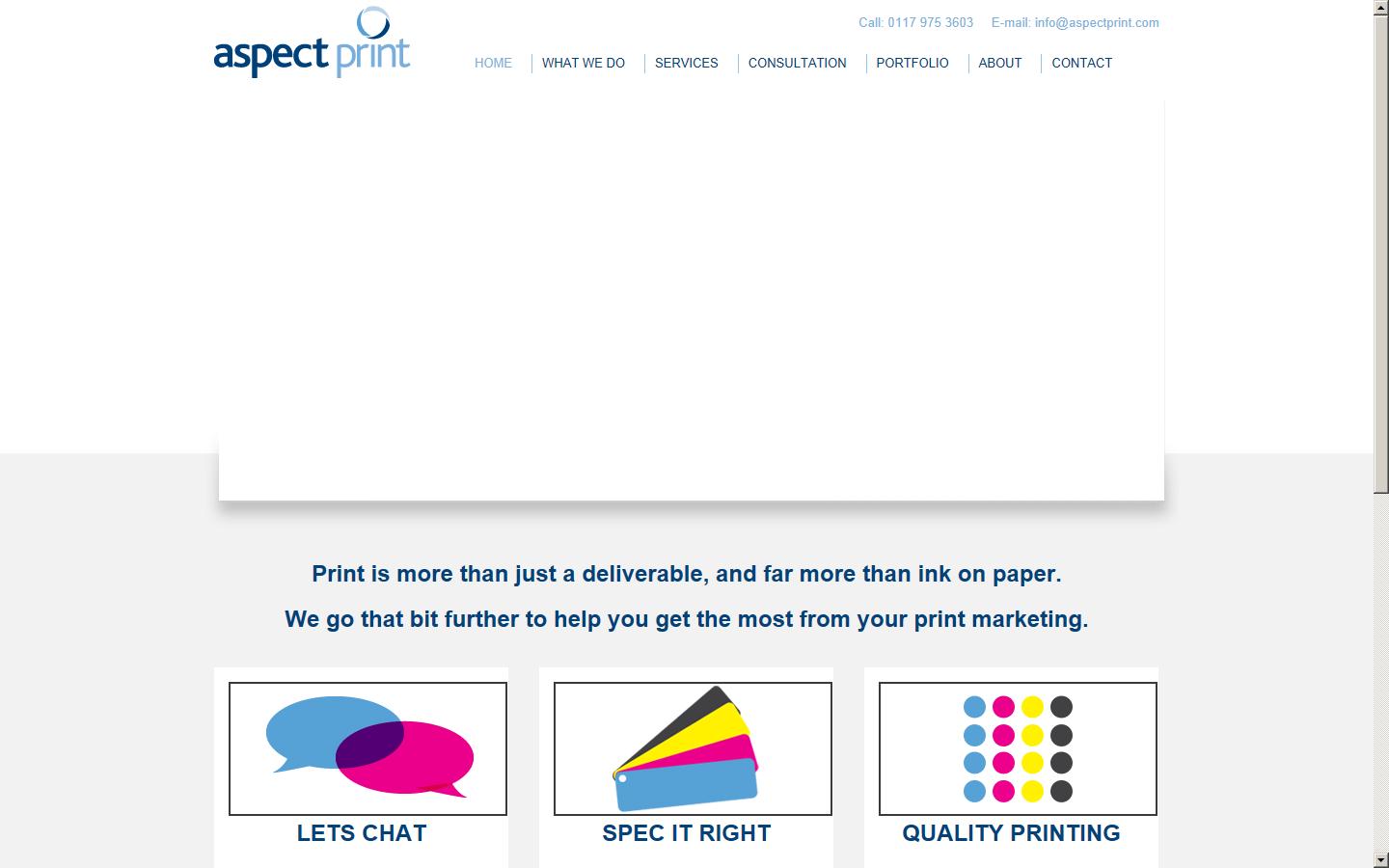 Aspect Print Solutions Ltd. Website