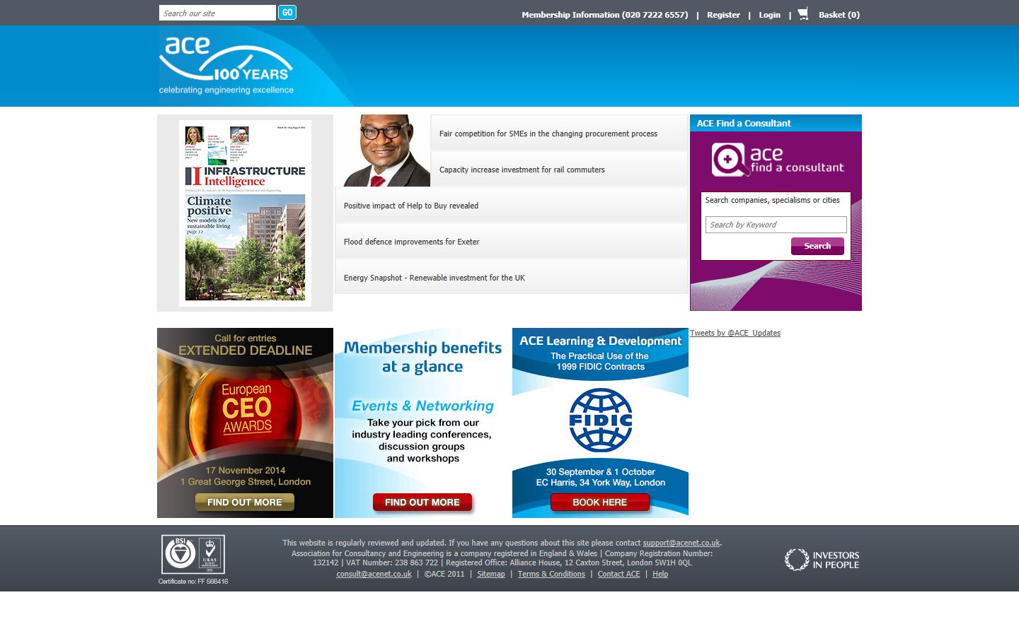 Association for Consultancy and Engineering  Website