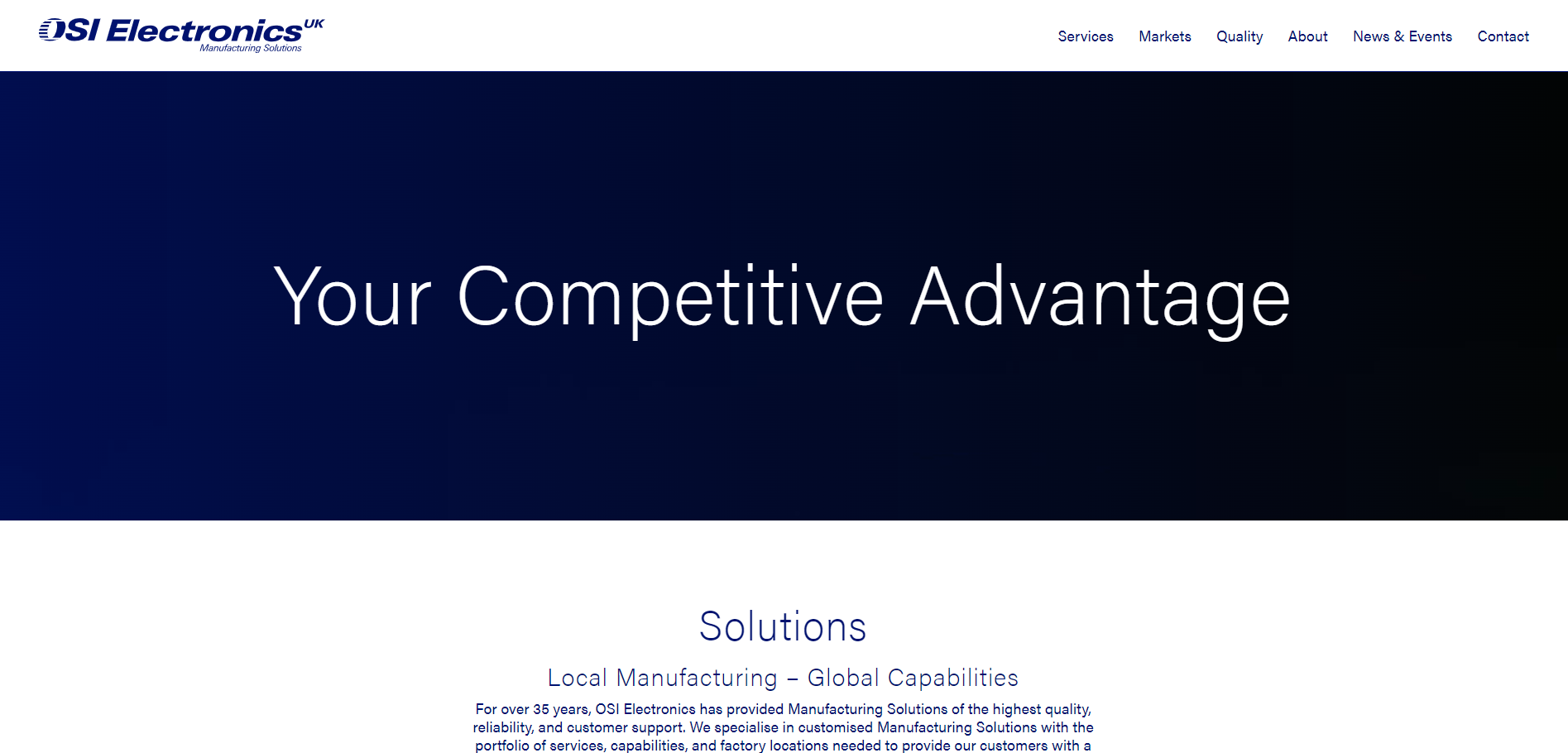 OSI Electronics UK Website