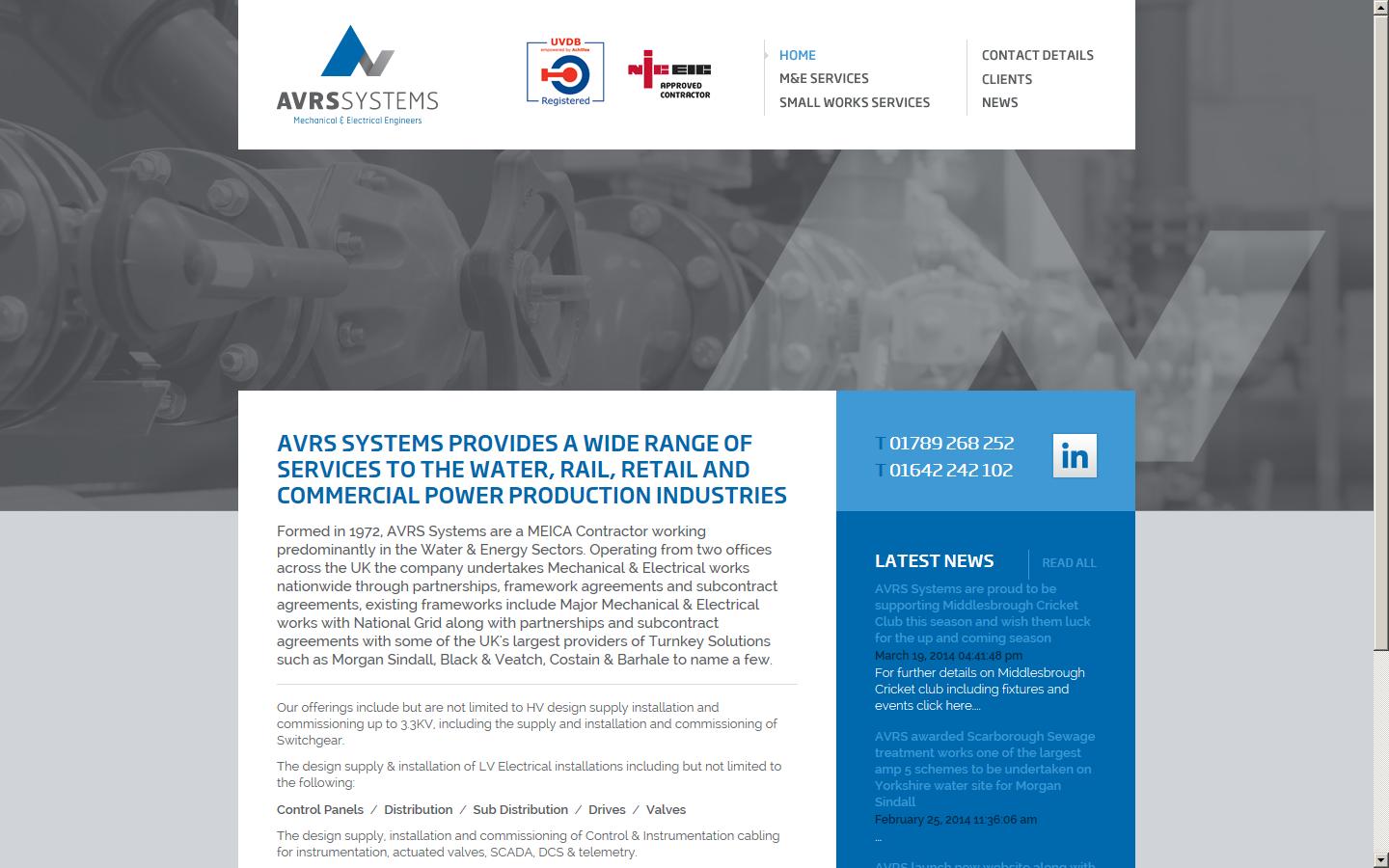 AVRS Systems Ltd Website