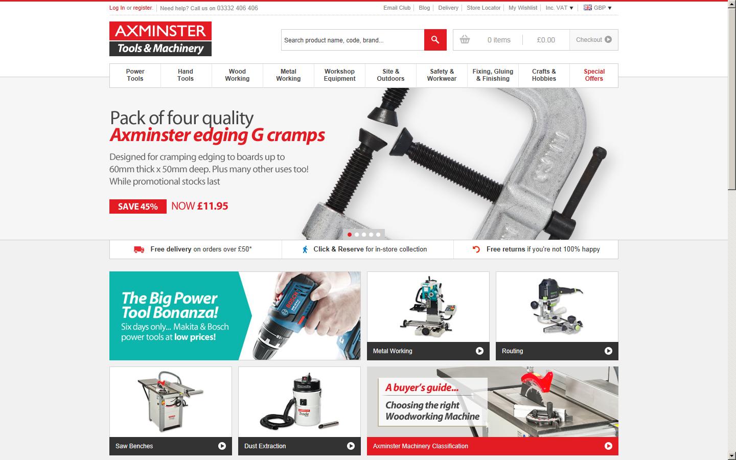 Axminster Power Tool Centre Ltd. - Axminster Website