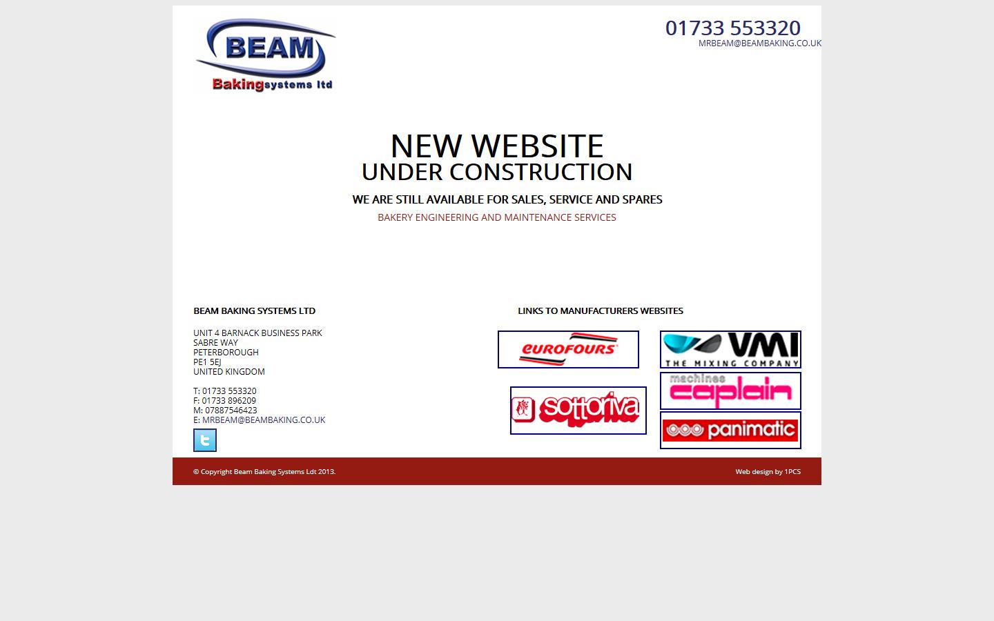 Beam Baking Systems Ltd - Peterborough Website