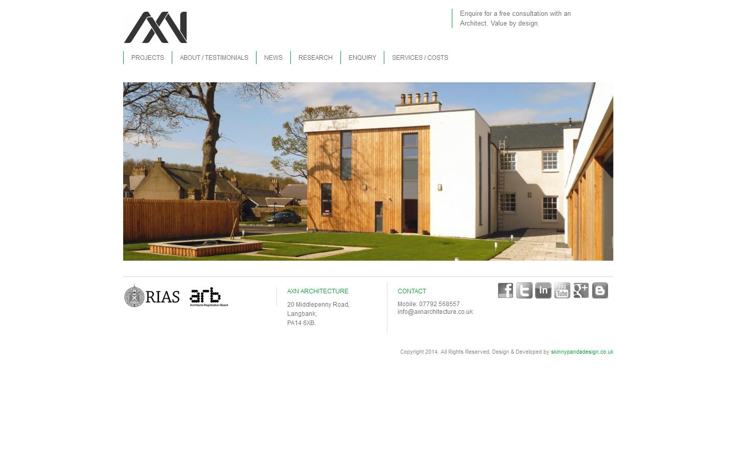 AXN ARCHITECTURE LTD Website