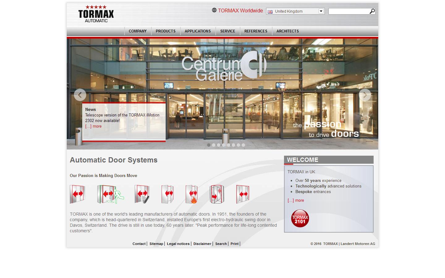 Tormax UK Ltd Website