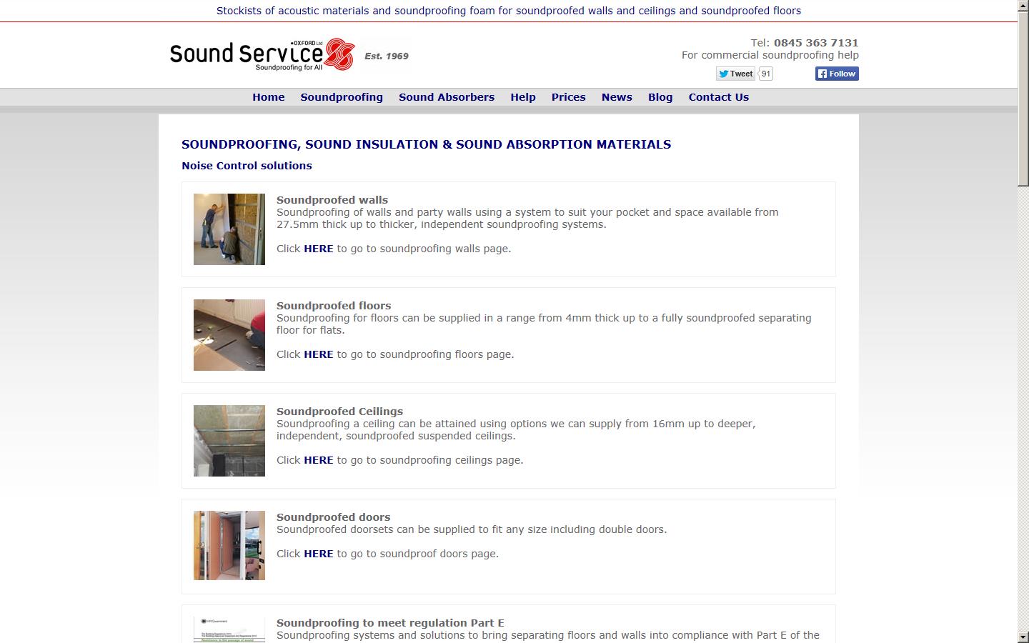 Sound Service (Oxford) Ltd Website