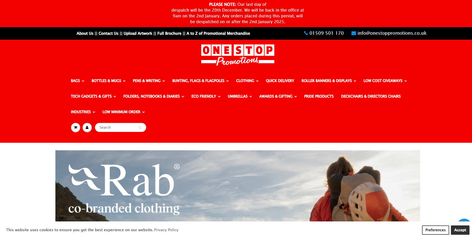 One Stop Promotions ltd  Website