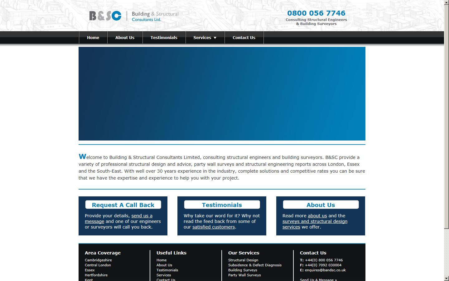 Building & Structural Consultants Ltd Website