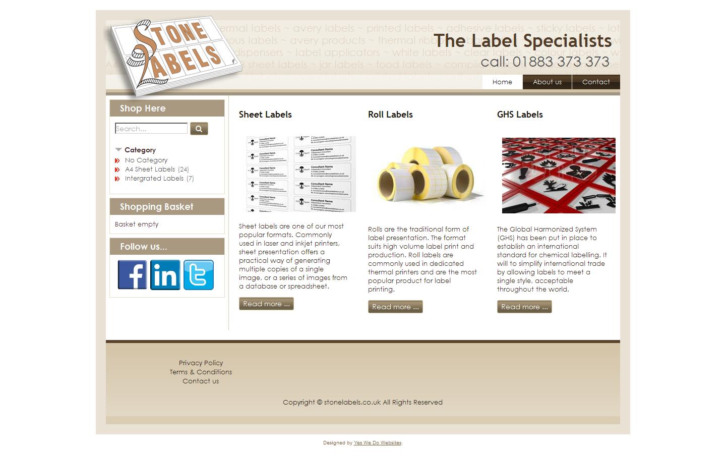 Stone Labels Ltd Website