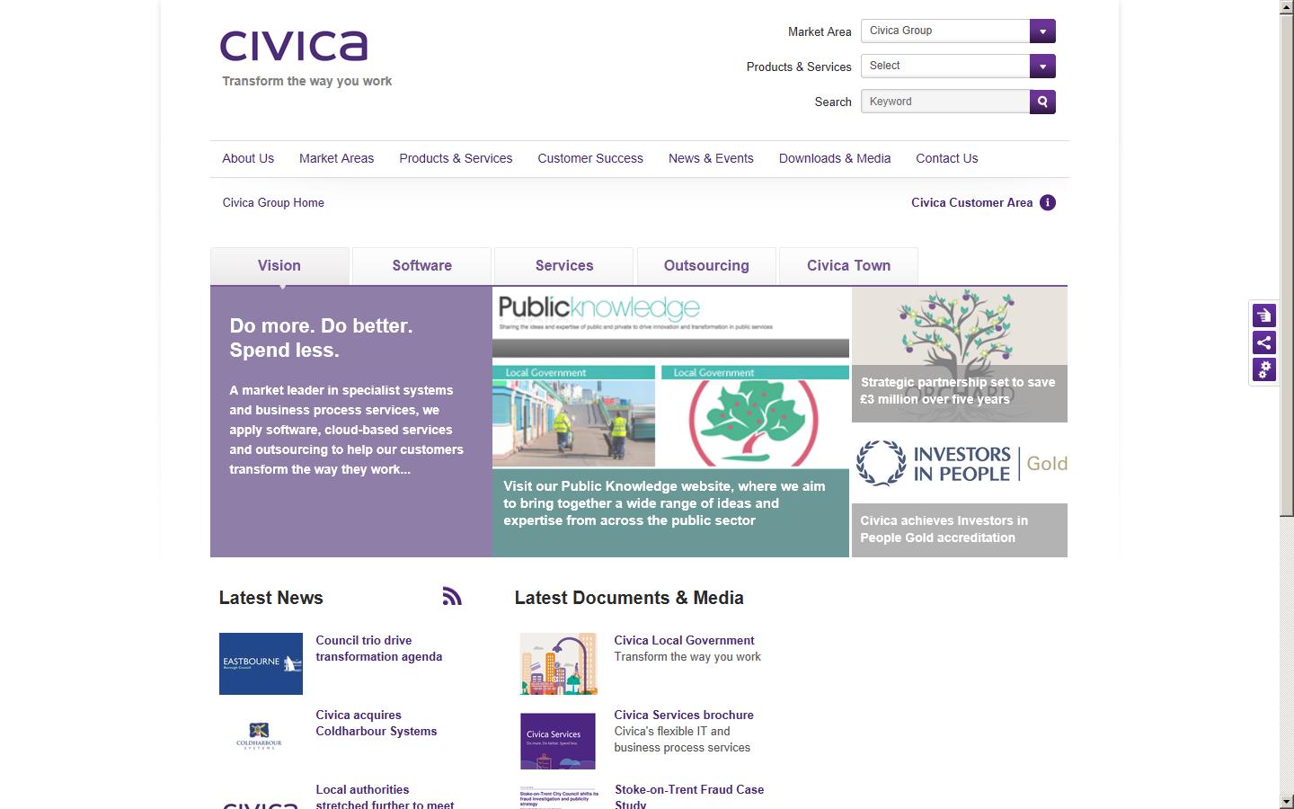 Civica Services Ltd Website
