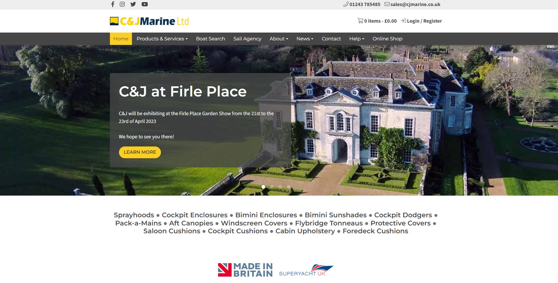 C & J Marine Ltd  Website
