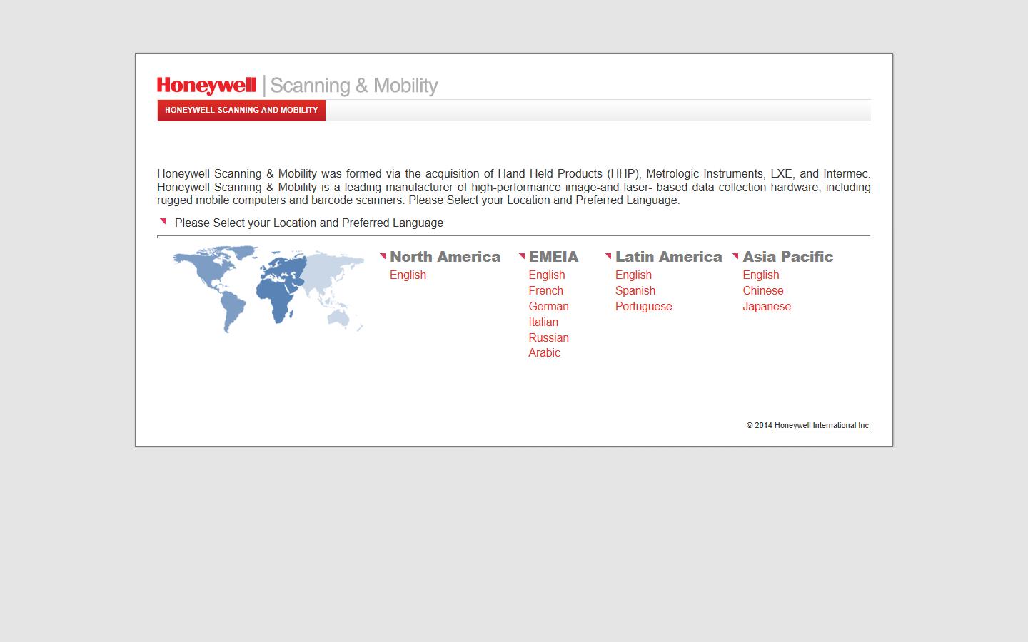 Honeywell Scanning & Mobility Website