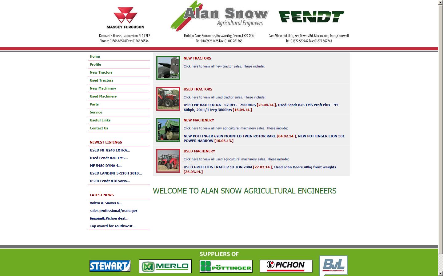 Alan Snow Agricultural Engineers Website