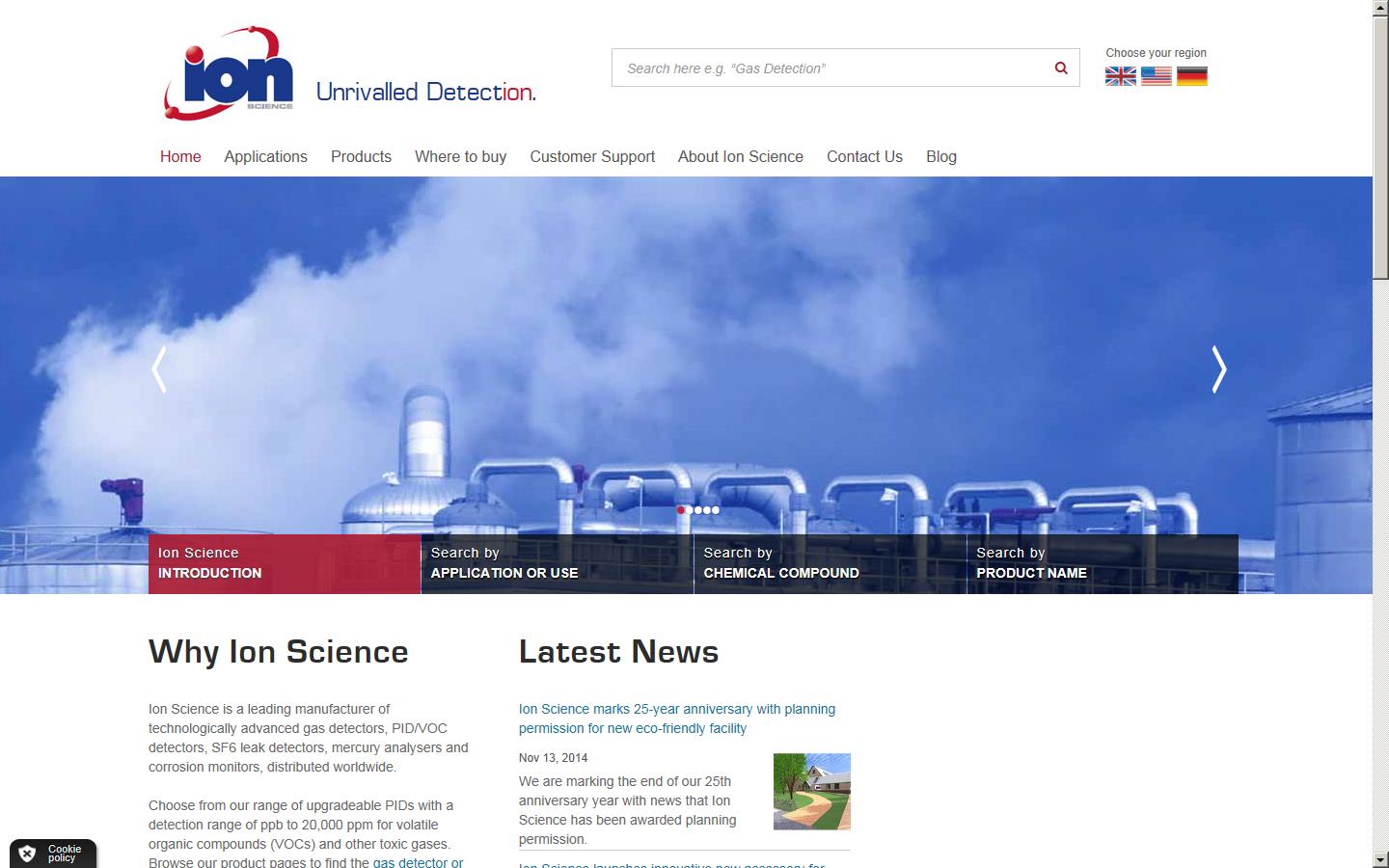 Ion Science Ltd Website