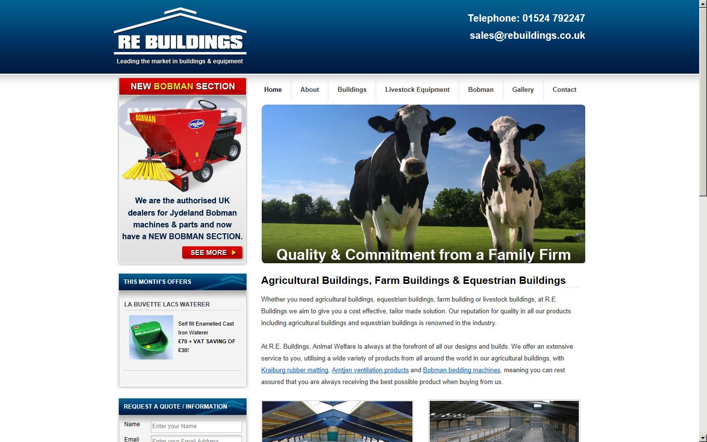 R E Buildings Ltd Website