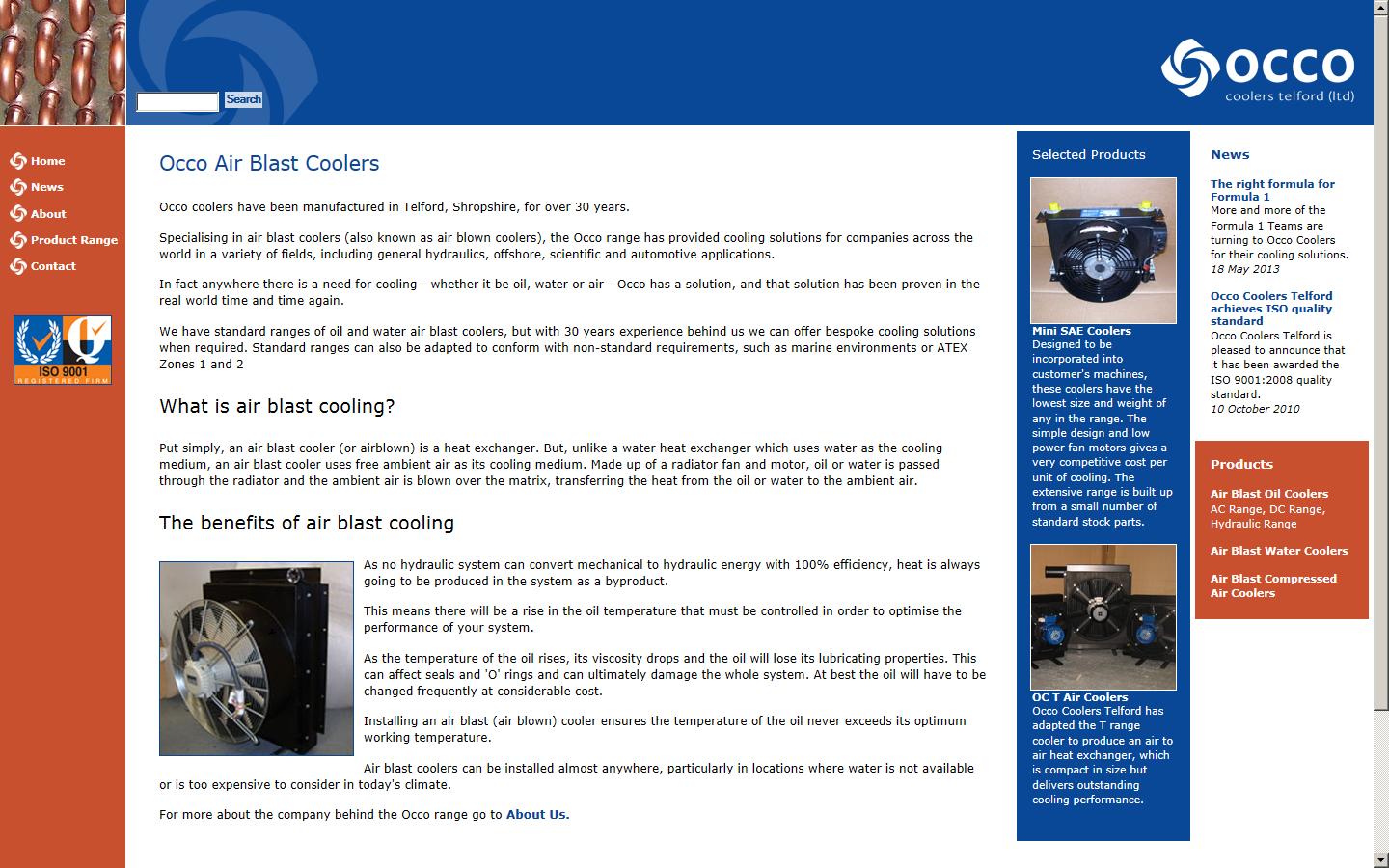 Occo Coolers Telford Ltd Website