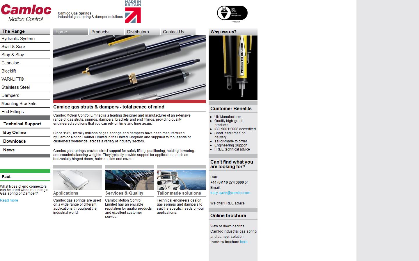 Camloc Motion Control Ltd     Website