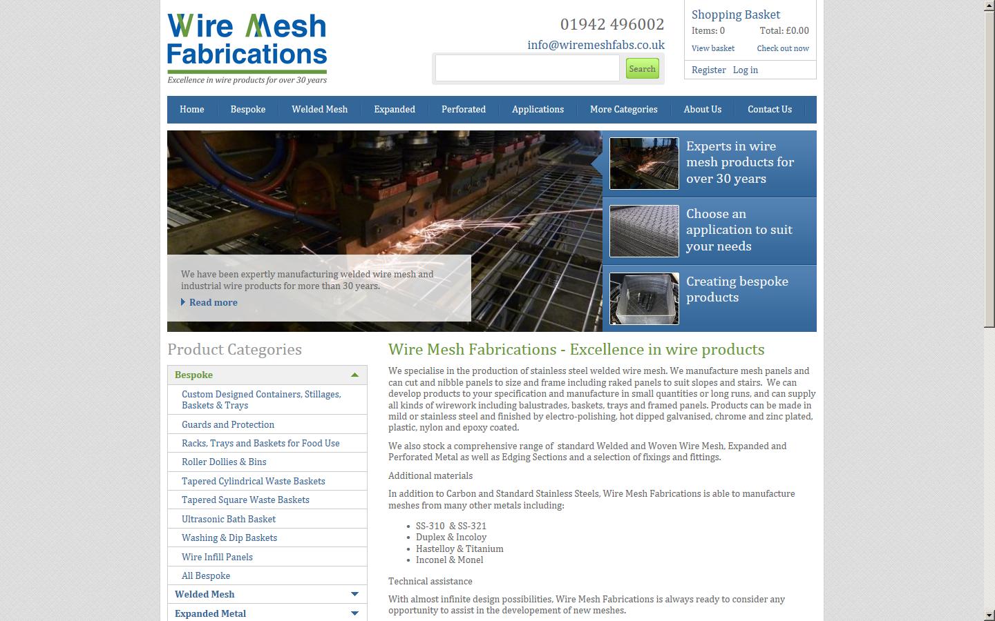 Wire Mesh Fabrications Website