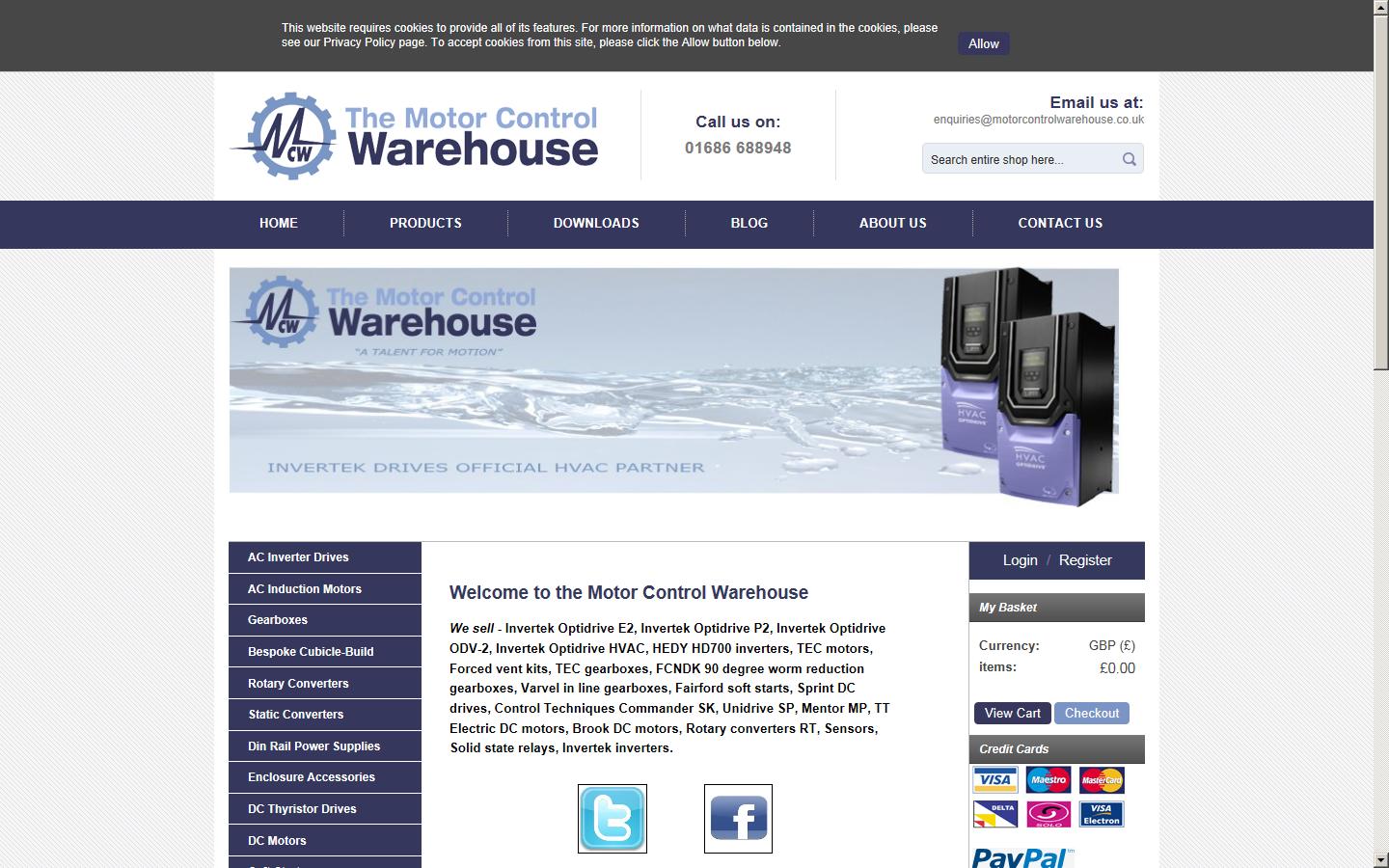 The Motor Control Warehouse Website