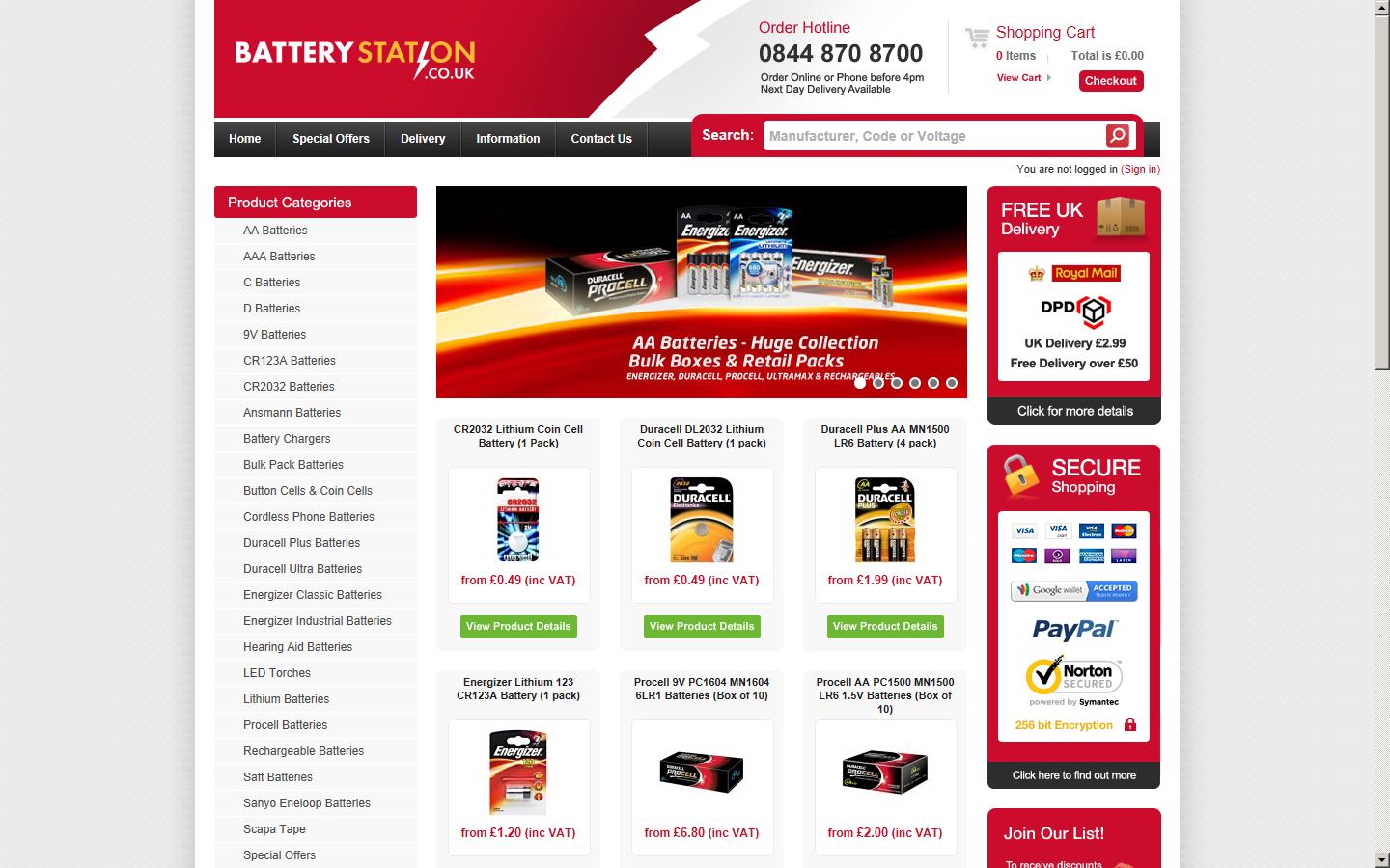 Alfafado Ltd t/a Battery Station Website