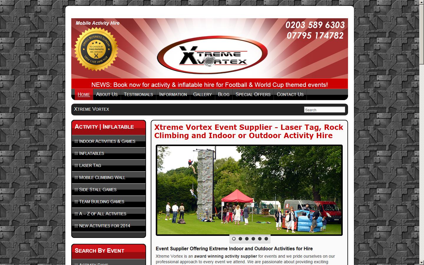 Xtreme Vortex Website