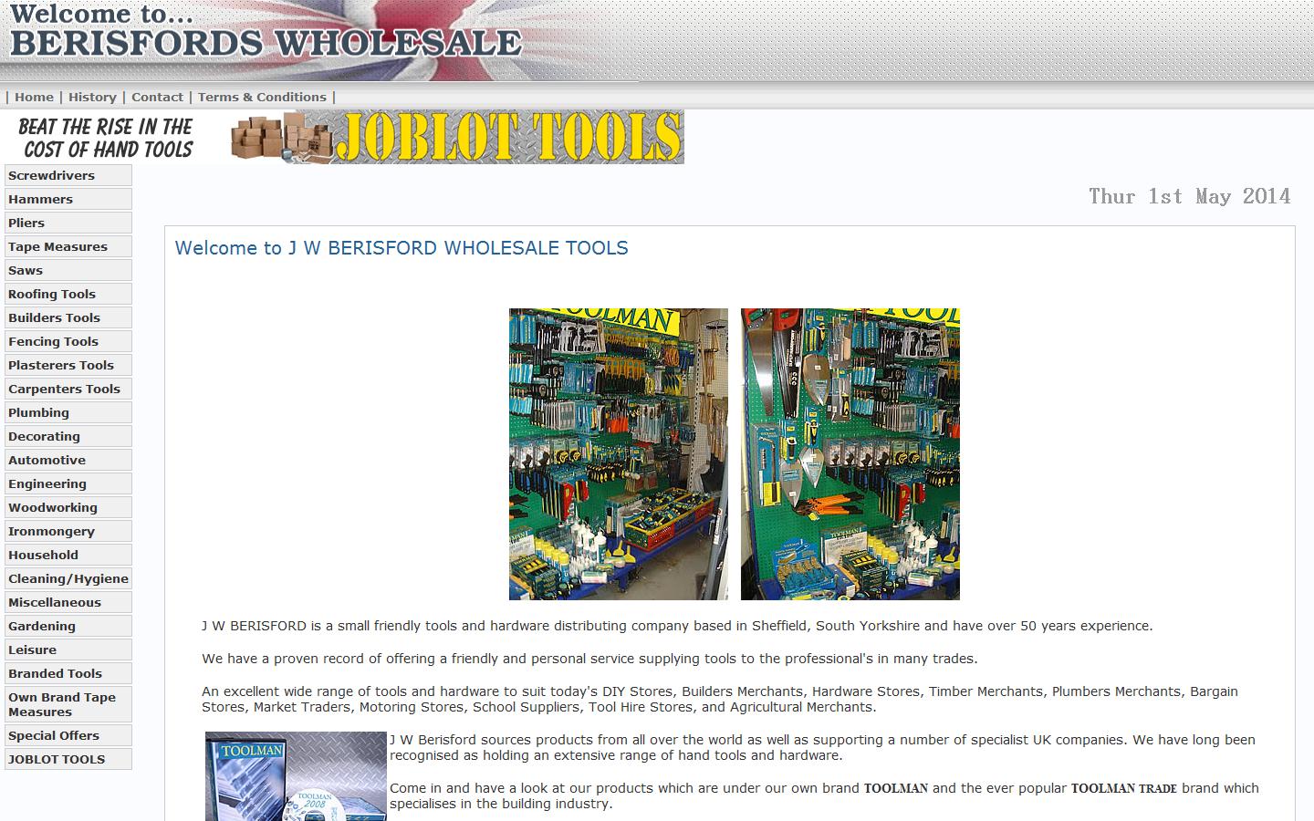 Berisfords Wholesale Website