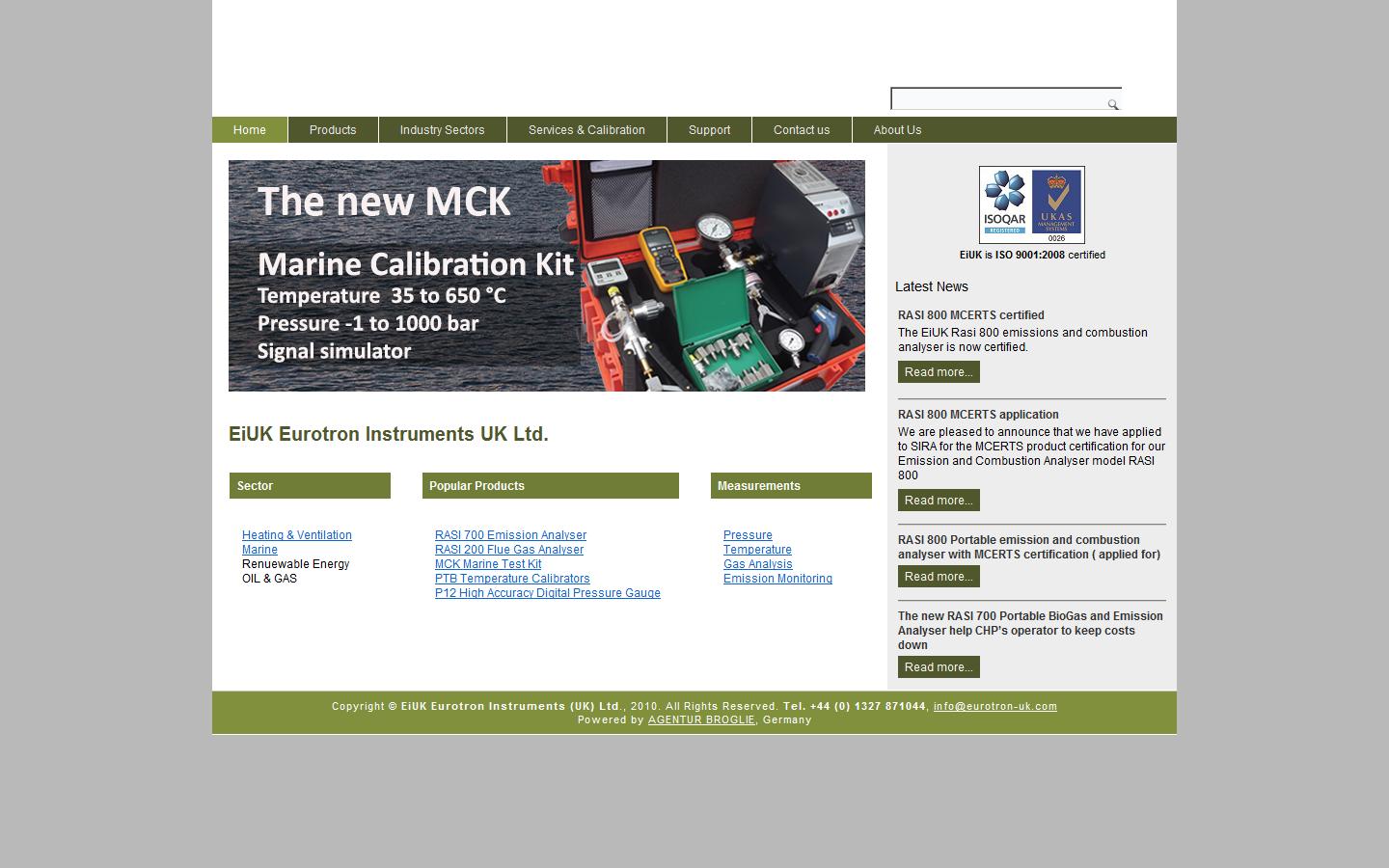 Eurotron Instruments (UK) ltd Website