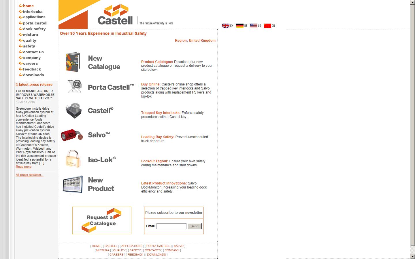 Castell Safety International Ltd Website